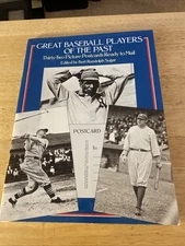 Great Baseball Players of the Past 1978 Picture Postcard Book Ruth Cobb Dover