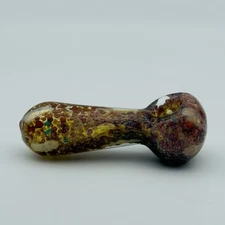 Thick Pearl Pink Marble Glass Tobacco Smoking Pipe 3.8” Inch