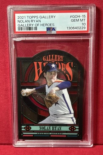 2021 Topps Gallery of Heroes Nolan Ryan Die-Cut Stained Glass PSA 10 GEM POP 2!