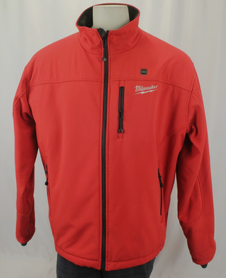 MILWAUKEE M12 HEATED GEAR MEN'S RED JACKET SIZE XL VGC! TESTED! WITH ADAPTER!