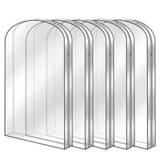 5 Pack 40In Garment Bag for Hanging Clothes Dustproof Waterproof Hanging Clothes