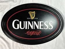 Guinness Stout 3D Wooden Wall Plaque Bar Pub Sign Ireland Man Cave Advertising