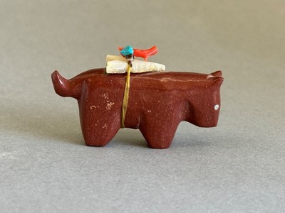 Vintage Mountain Lion? Zuni Fetish. Pipestone with Offering.