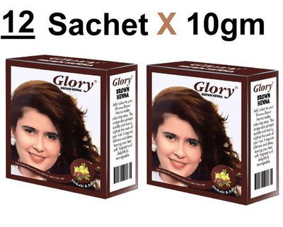 Indian henna for hair-natural and organic henna-Brown (12 Sachets X 10gm)