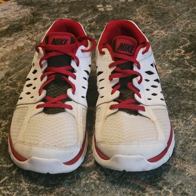 Nike Flex 2013 Run Men's Sneakers - White/Red/Black - Size 11.5