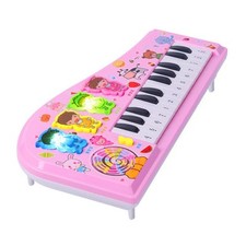 Kids Piano Toy Keyboard Cartoon Multi Function Electronic Instrument Pink 