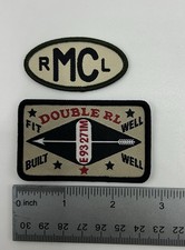 Double RL patch set with black arrow graphic and text #double lot 2 / Iron on