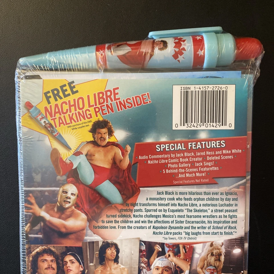 Nacho Libre DVD 2006 Special Edition w/ Exclusive Talking Pen Rare New & Sealed - Image 4 of 4