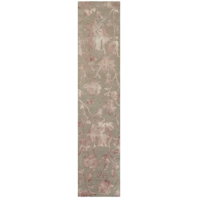 LoomBloom Multi Sizes Gray Botanical Hand Tufted Floral Wool Area Rug