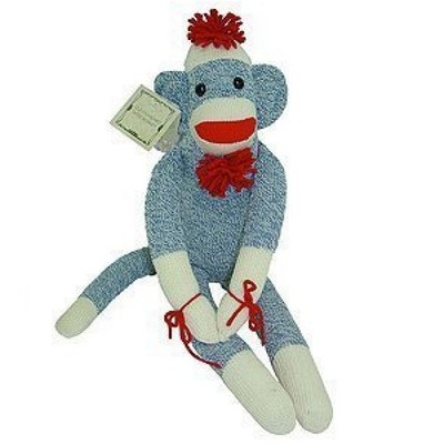Ozark Mountain Kid's 20'' Blue Old Fashion Original Sock Monkey