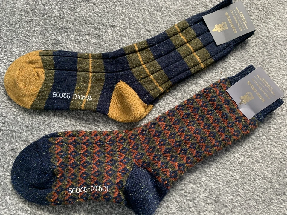 Scott Nichol by Pantherella Wool Silk Blend socks in various colours / sizes