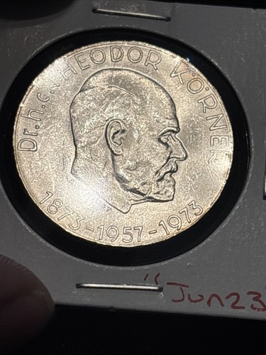 1973 Austria 50 Schilling Silver 100 Anniversary Dr. Theodor Korner “jun23” - Picture 19 of 23