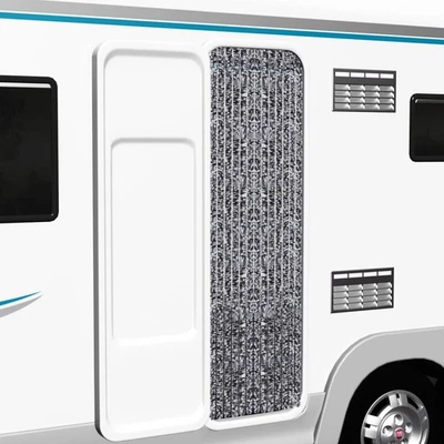 Flauschvorhang Türvorhang Insektenschutz Wohnwagen Camping Fadenvorhang Chenille - Bild 1 von 4