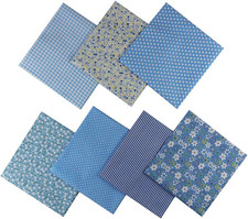 7PCS Different Patterns Printed Cotton Fabric Squares 50 Cm X 50 Cm Handmade Cra