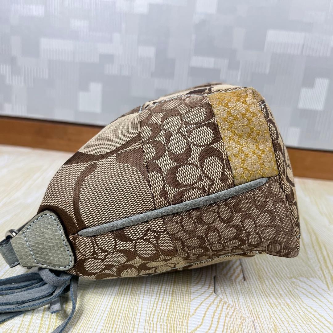 COACH Accessory Pouch Vanity Patchwork Handbag Be… - image 12