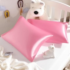 Silk Satin Toddler Pillowcases, Small Pillow Case Pillow Cover 14x20 Inches with