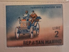 REPUBLIC OF SAN MARINO LIRE 2 AUTOMOBILE HISTORY STAMP 1962 NEW