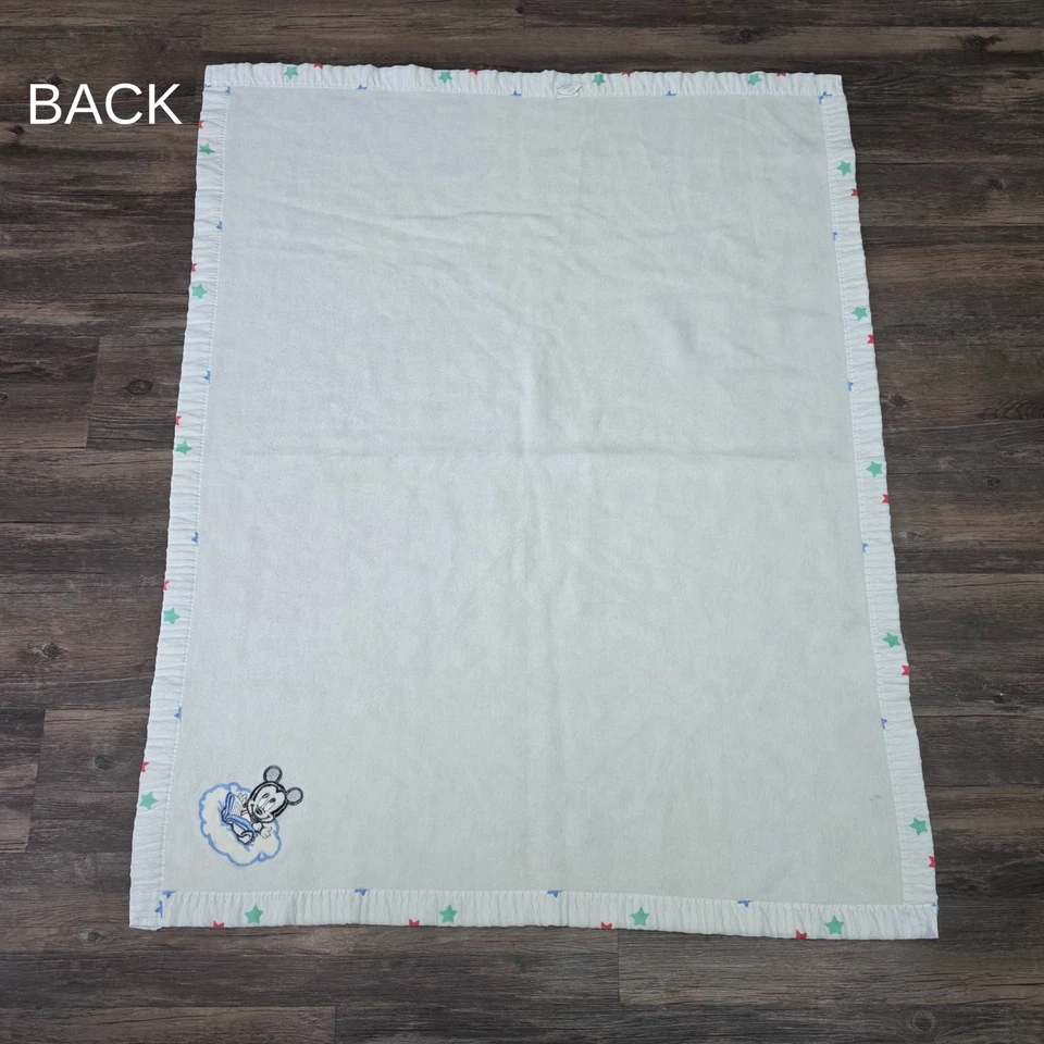 Manta de cuna de franela acrílica vintage Dundee Baby Mickey con adornos 35x45 #903 Foto 4 de 4