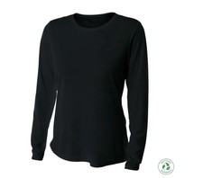 A4 NW3002 Women's Polyester DriFit Long Sleeve Cooling Performance T-Shirt Large