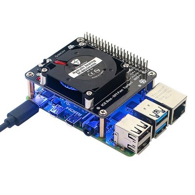 GPIO Turbo Cooling Fan Expansion Board mit LED-Licht für Raspberry Pi 4B/3B+/3B