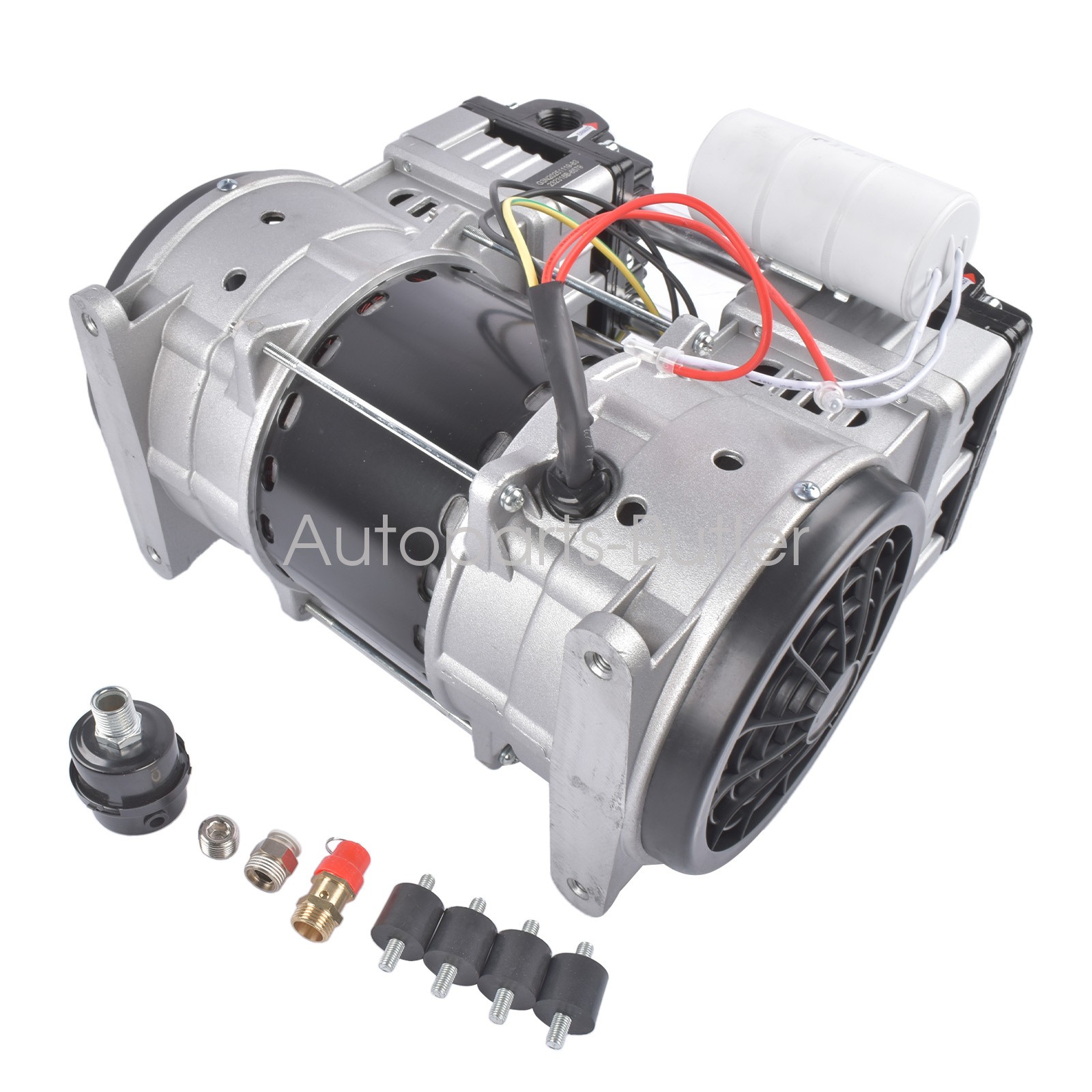 110v 24gal Dual Piston 6.4cfm 70db Silent Thermal Protection