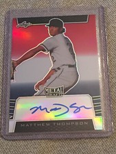 MATTHEW THOMPSON 2019 Leaf Metal Red White Blue Autograph #8/10 WHITE SOX