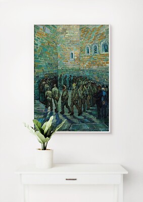 Vincent van Gogh: Der Gefängnishof. Kunst Giclée Museum Geschenk Druck