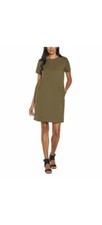 Banana Republic Ladies' Size X-Small, Shirt Dress, Deep Lichen Green B1