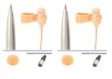 2 Tan Beige Lavalier Lapel Microphone for Audio Technica Wireless ATW 51 210 300