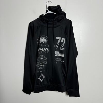 Ecko Function Hoodie Sweater Mens Black Size L 90s Y2K