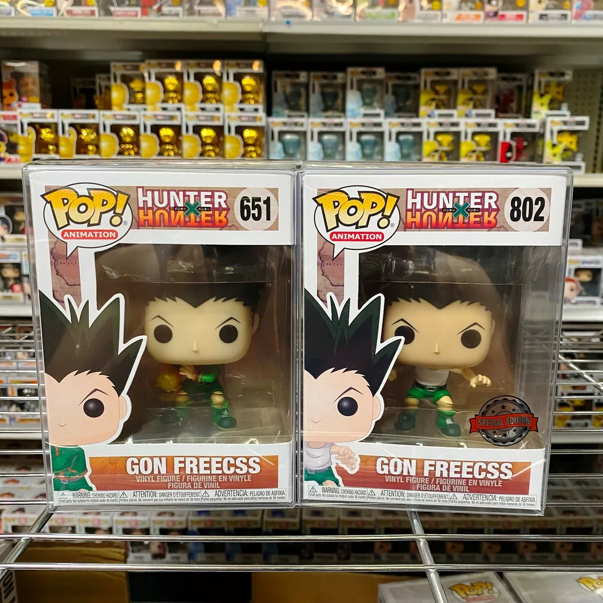 Funko Pop X-Hunter : Set of 2 Gon Freecss #651 + Gon Freecss #802 Vinyl  MINT