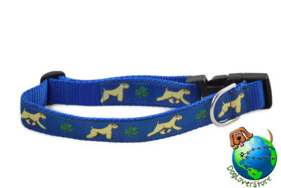 Soft Coated Wheaten Adjustable Collar Large 12-20'' Blue