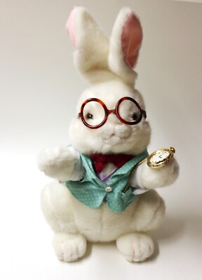 Vintage Alice in Wonderland The White Rabbit Plush