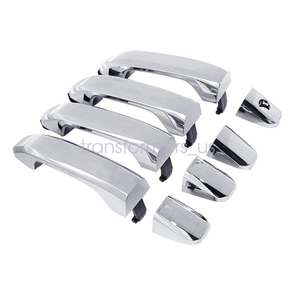 Комплект из 4 хромированных наружных дверных ручек для Chevrolet Silverado 1500 2014-2017 годов выпуска - Изображение 3 из 4