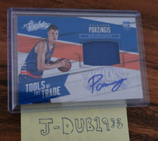 2015-16 Panini Absolute Kristaps Porzingis Tools Of The Trade RPA Auto RC /99 SP