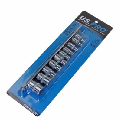 US PRO 11-tlg 1/4'' 3/8'' Antrieb E Torx Steckschlüsselsatz E4 E5 E6 E7 E8 E10 E12 E14 E16 E18