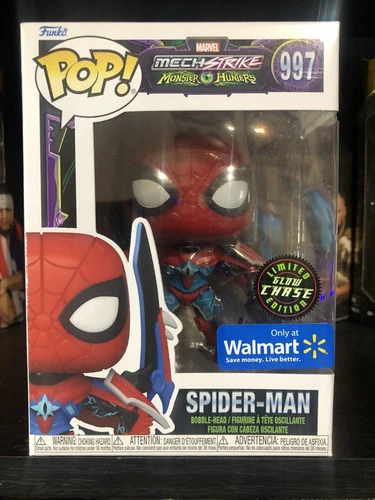 Funko Pop! gitd CHASE 997 Mech Strike Monster Hunters Spider-Man Walmart (CHASE)