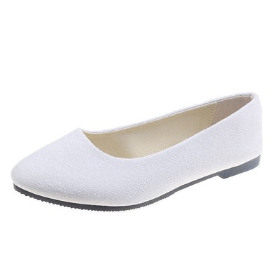 DamenFlachpumpen Wildleder Ballett Ballerina Braut Schuhe Sandalen Größe Slip On
