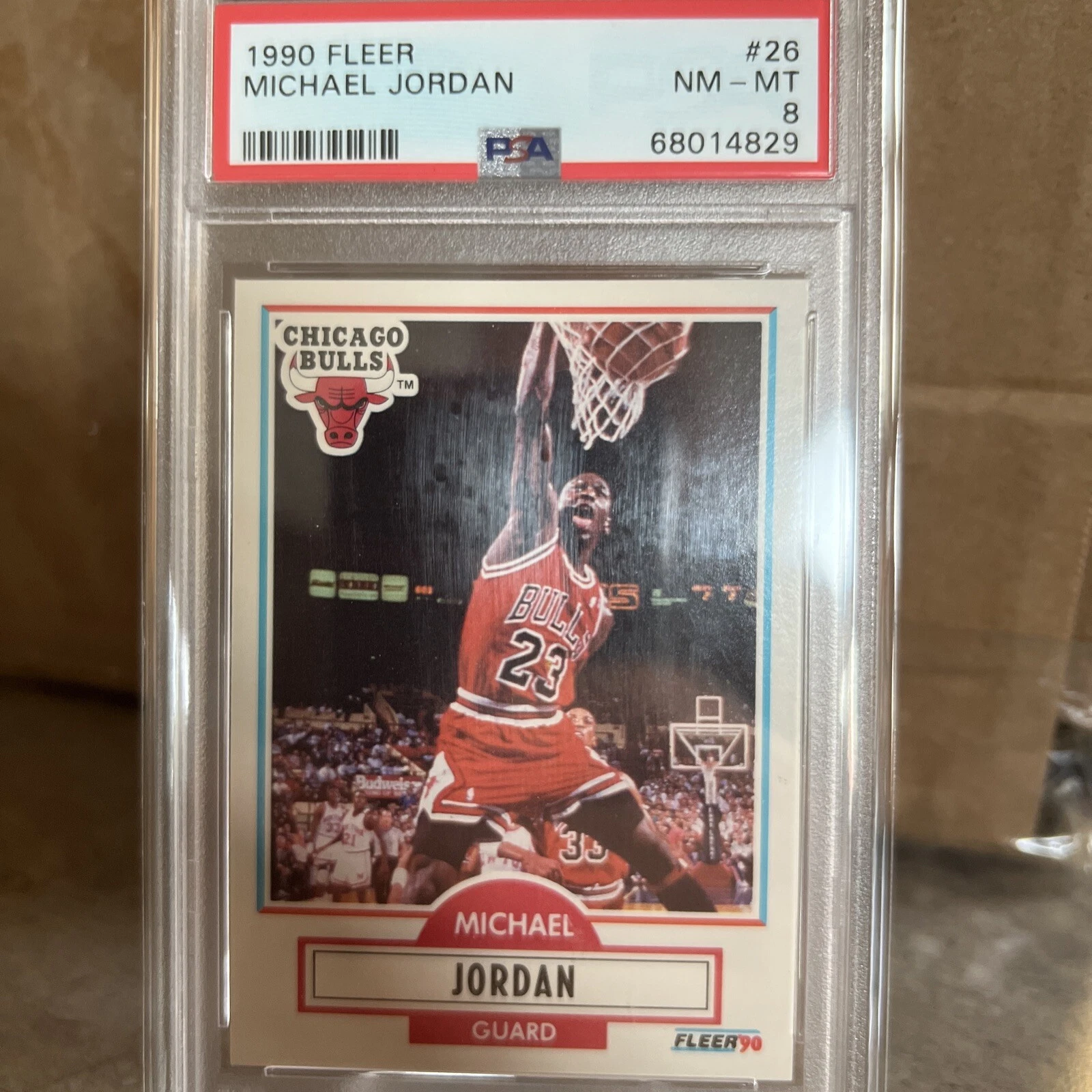 Deal for 1990 Fleer #26 Michael Jordan PSA 8 NM-MT Bulls HOF Freshly Graded