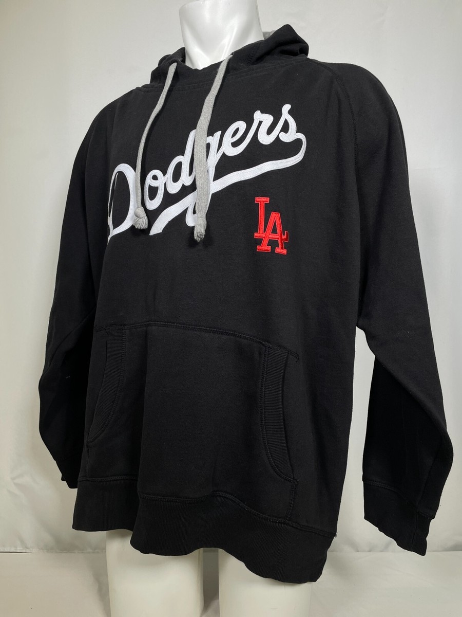 Los Angeles Dodgers Antigua Victory Black Pullover Hoodie