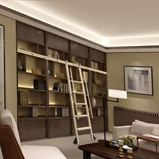 3M/10 ft Sliding Rolling Library Ladder Track Hardware Kit Rust-proof heavy Duty