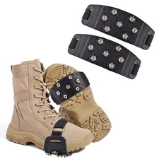 Crampon Traction Ice Cleats For Boots Anti Slip Shoe Grips, 7 Point Ice Spikes