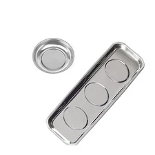 2-Piece Magnetic Parts Tray Set, Large Stainless Steel Heavy Duty Parts Tray
