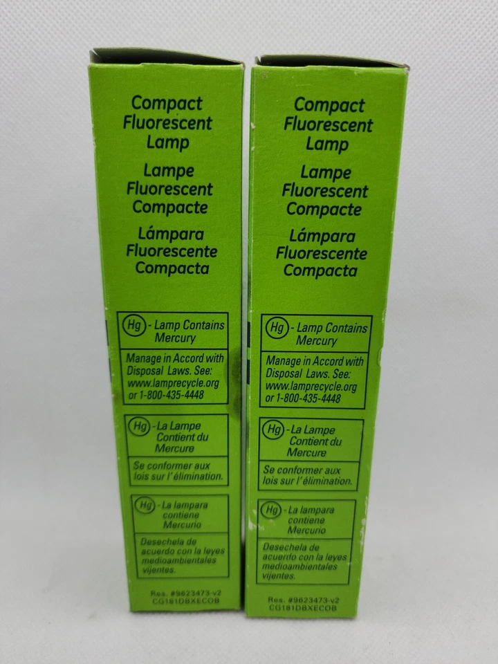 2 Pack Compact Fluorescent Lamp Tube 97598 GE F18DBX/827/ECO4P  18W 4 Pin CFL - Image 2 of 4