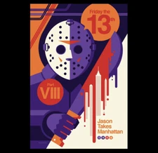 Tom Whalen JASON TAKES MANHATTAN Screenprint Edition of 100 NEW 🚚✅