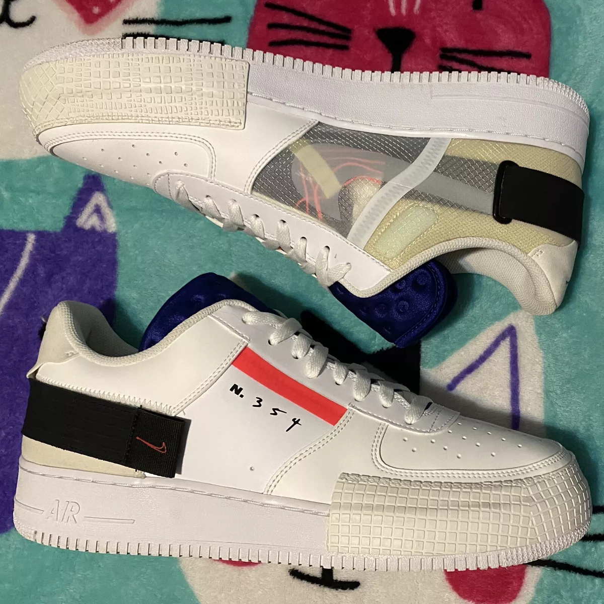 Nike AIR FORCE 1 Low Drop Type SUMMIT WHITE N.354 Sneakers Shoes