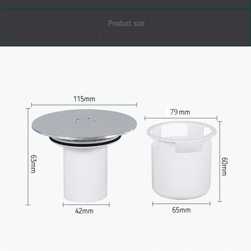 115MM Shower Drain Trap Cover Shower Plughole Cover Plug Drain