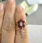 14K Yellow Gold 1.90 CTW Ruby Ring Size 6 R7 — photo 4