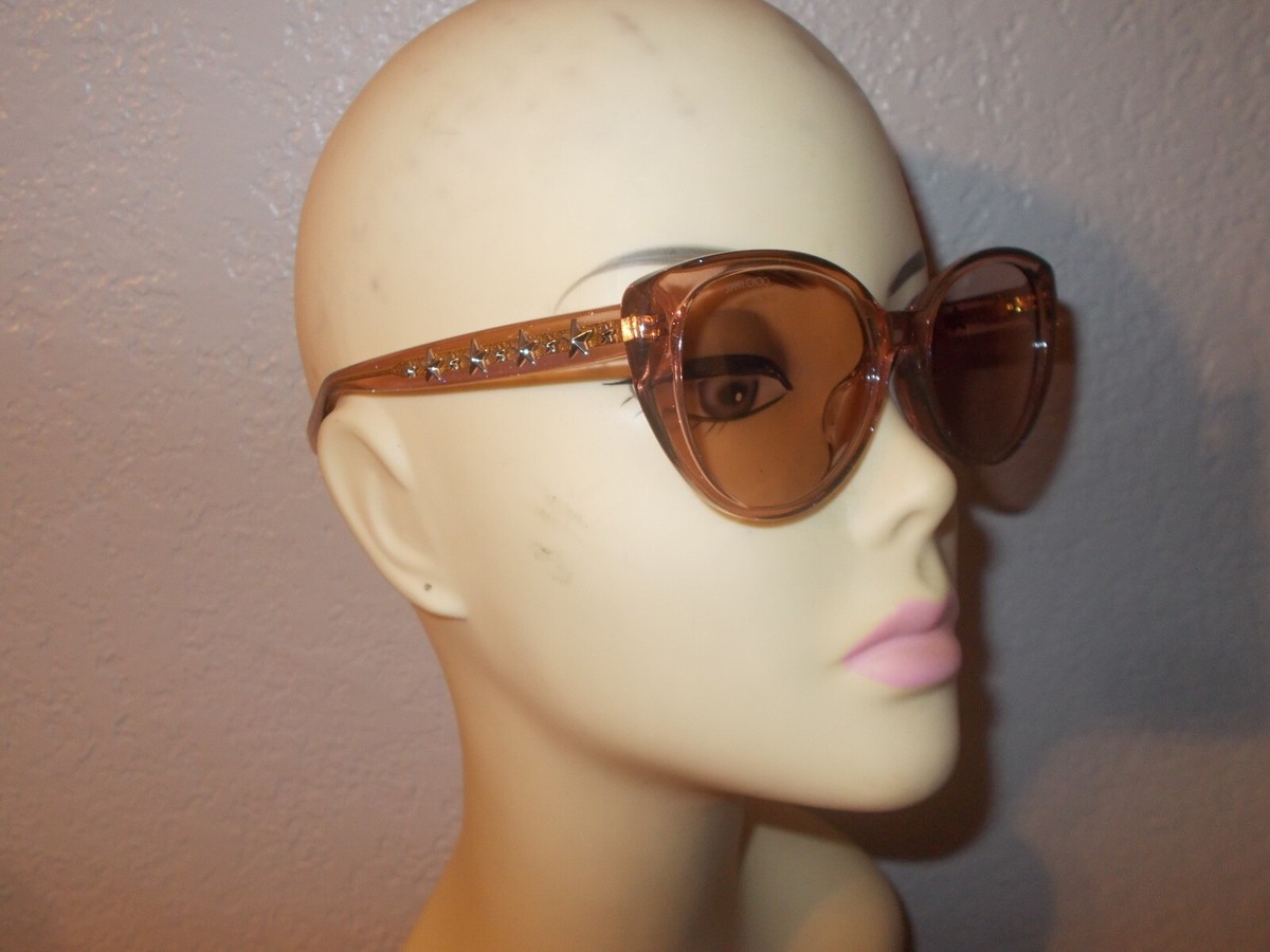 Jimmy Choo Elsie Pink Glitter Frame Rose Lenses Sunglasses  display picture 2