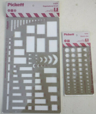 SCHOOL Supplies Pickett Organizational Chart 1197i&Sketch Aid 1044i New Old Stoc